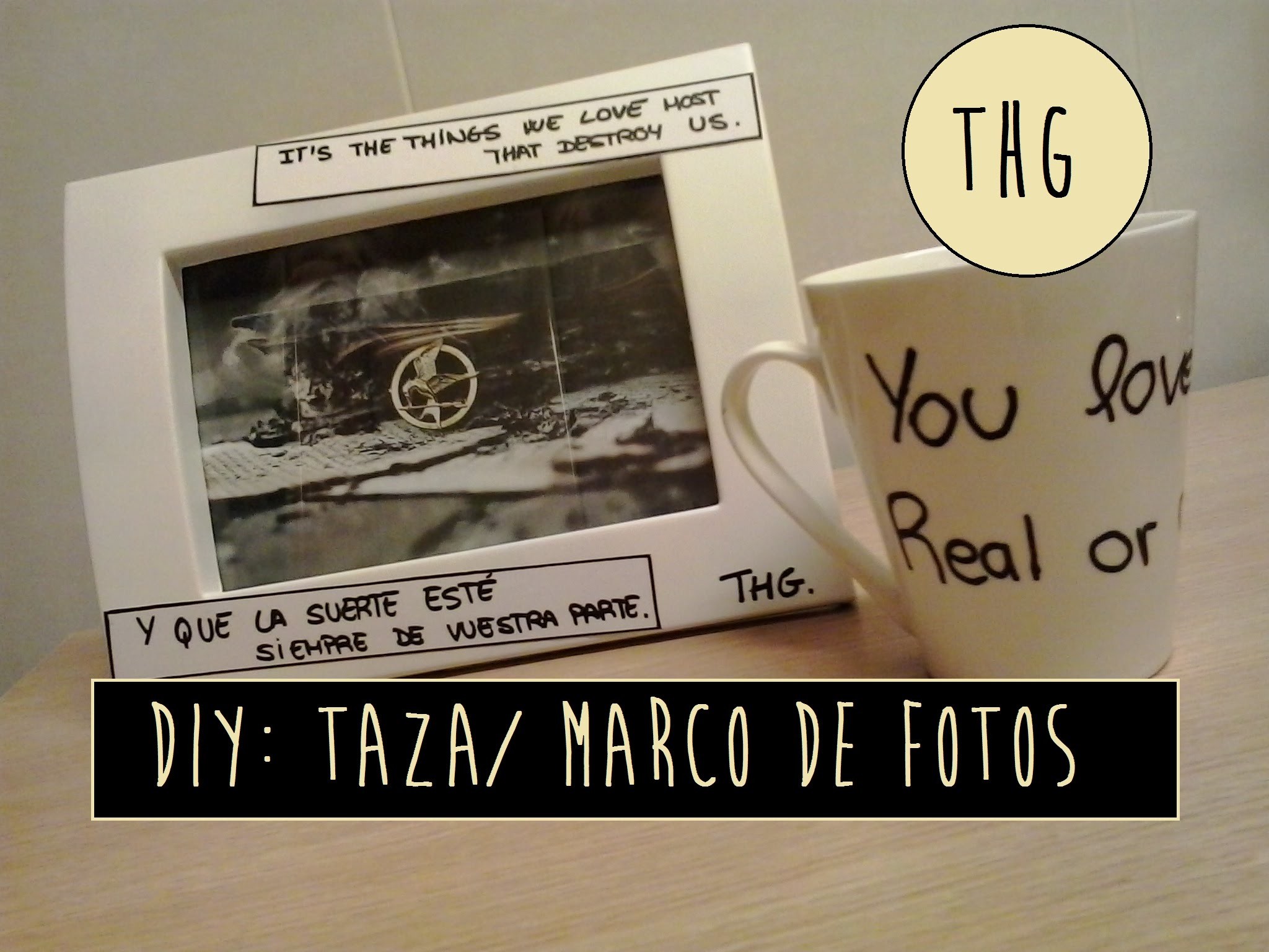 DIY: Taza. Marco de fotos- Sinsajo (THG)  | Colaboración