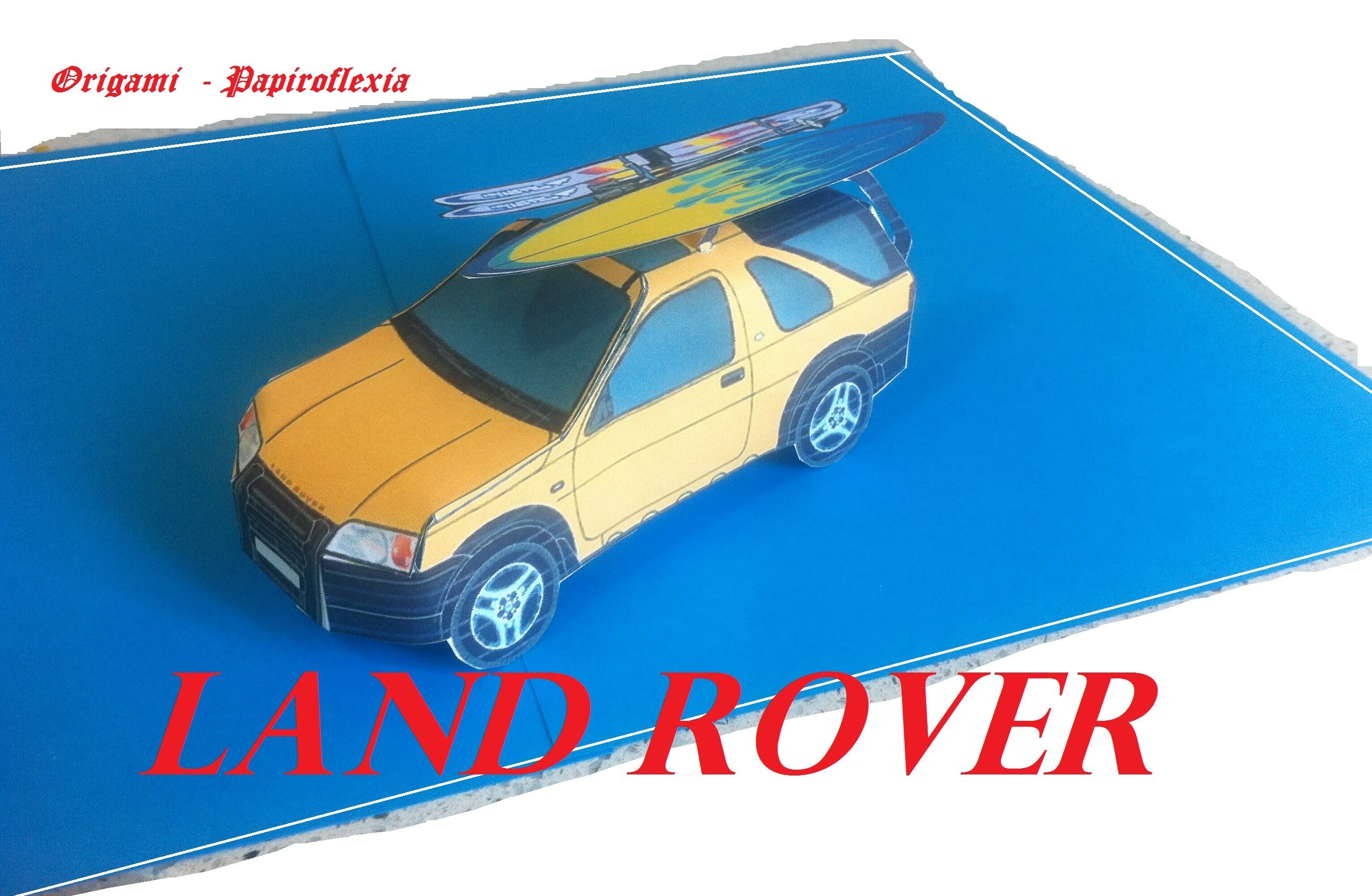 Paper Toys, Origami - Papiroflexia. Land Rover Freelander.