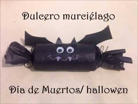 DIY: Dulcero de papel murciélago día de muertos.halloween (fácil)