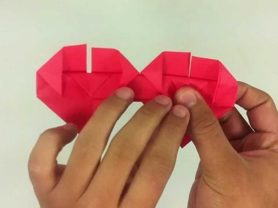 Hacer doble corazón de origami - Ideas para niños