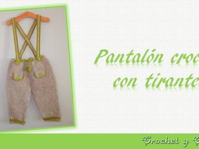 Pantalón con tirantes para niños tejido a crochet (ganchillo) - Parte 3