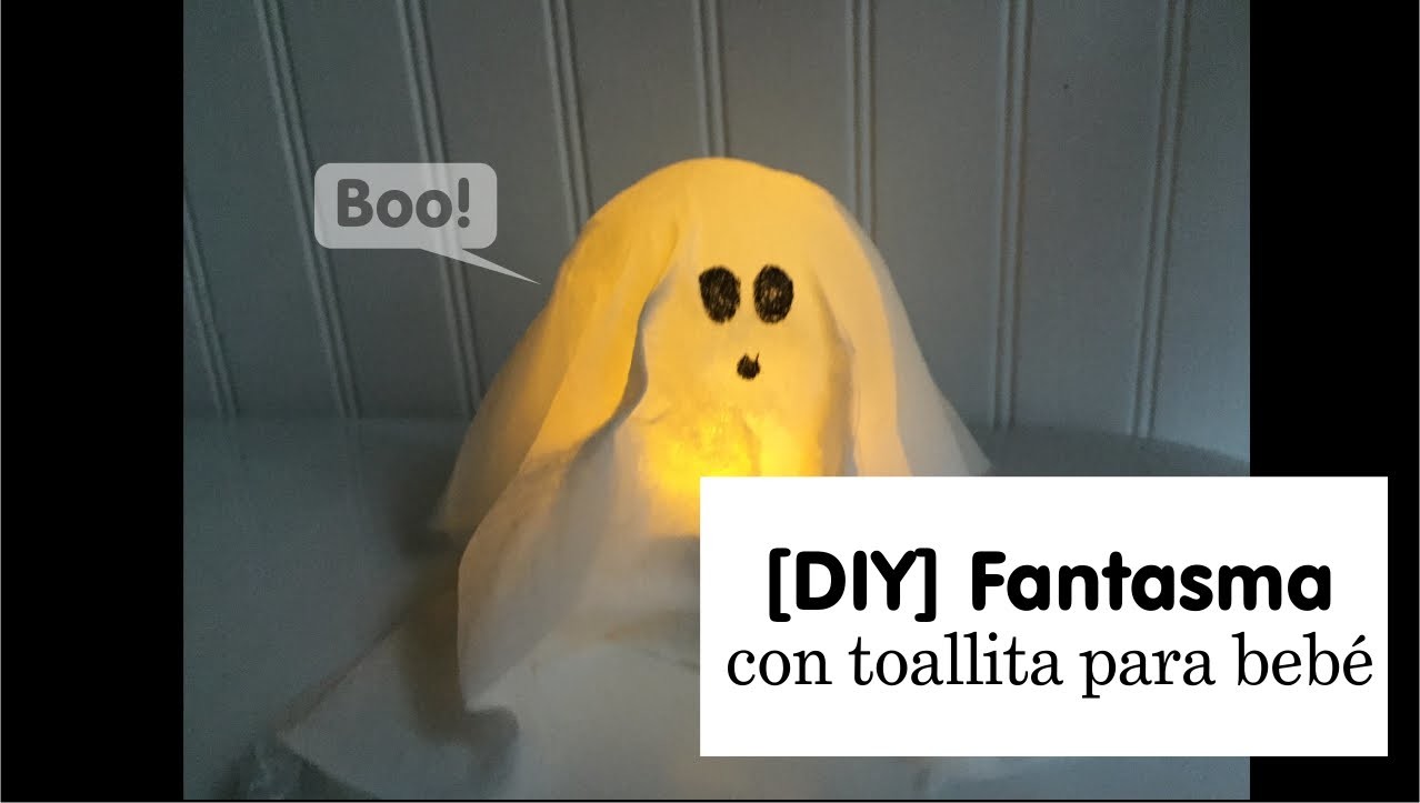[DIY] Cómo hacer un fantasma para Halloween con toallitas de bebé