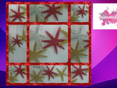 DIY. Estrellas de Navidad recicladas. Actividad para niños muy fácil.