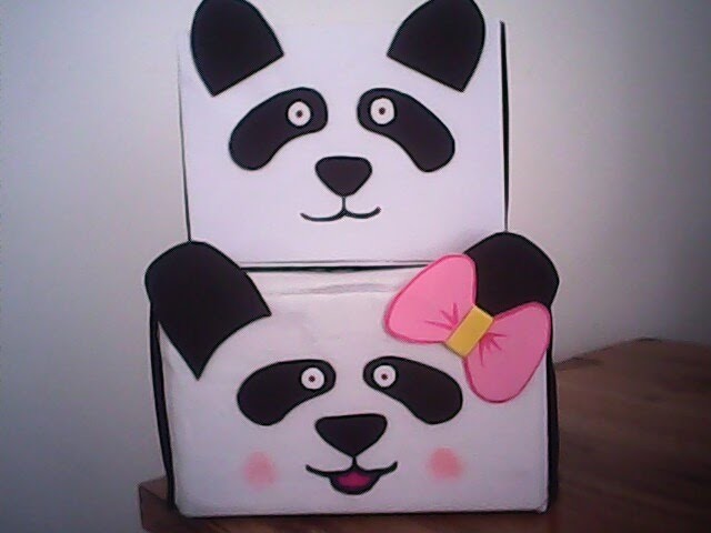 *diy* caja de osito panda