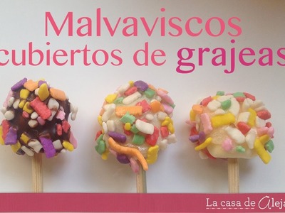 Cómo cubrir malvaviscos con grageas - How to cover marshmallows with dragees