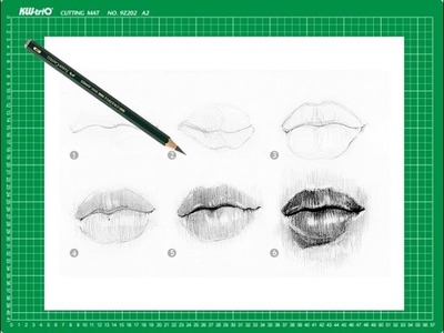 CURSO de dibujo a lápiz Cap. 8 "Los labios de frente"