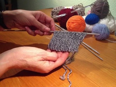 Hacer punto elástico - Tejer lana con dos agujas