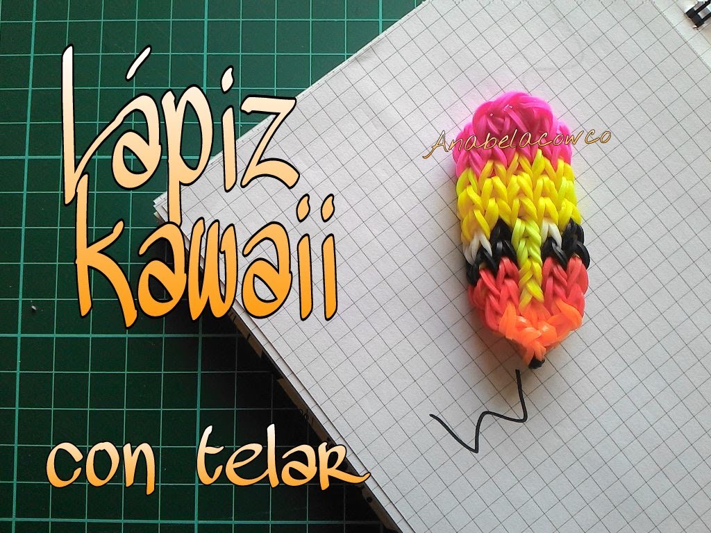 Lápiz kawaii de gomitas con telar RAINBOW LOOM