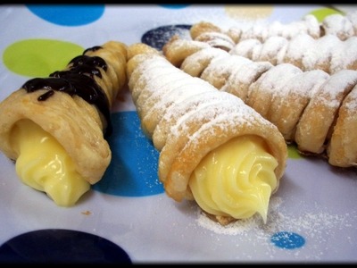 Pasta Hojaldre Barquillos Rellenos Panadería Mexicana •✿`* Puff Pastry Stuffed Cones