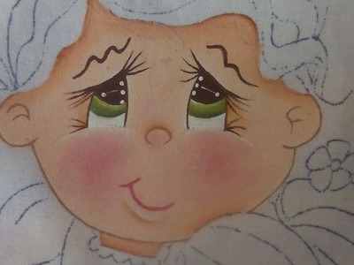 Pintura en tela niña melon # 1 con cony