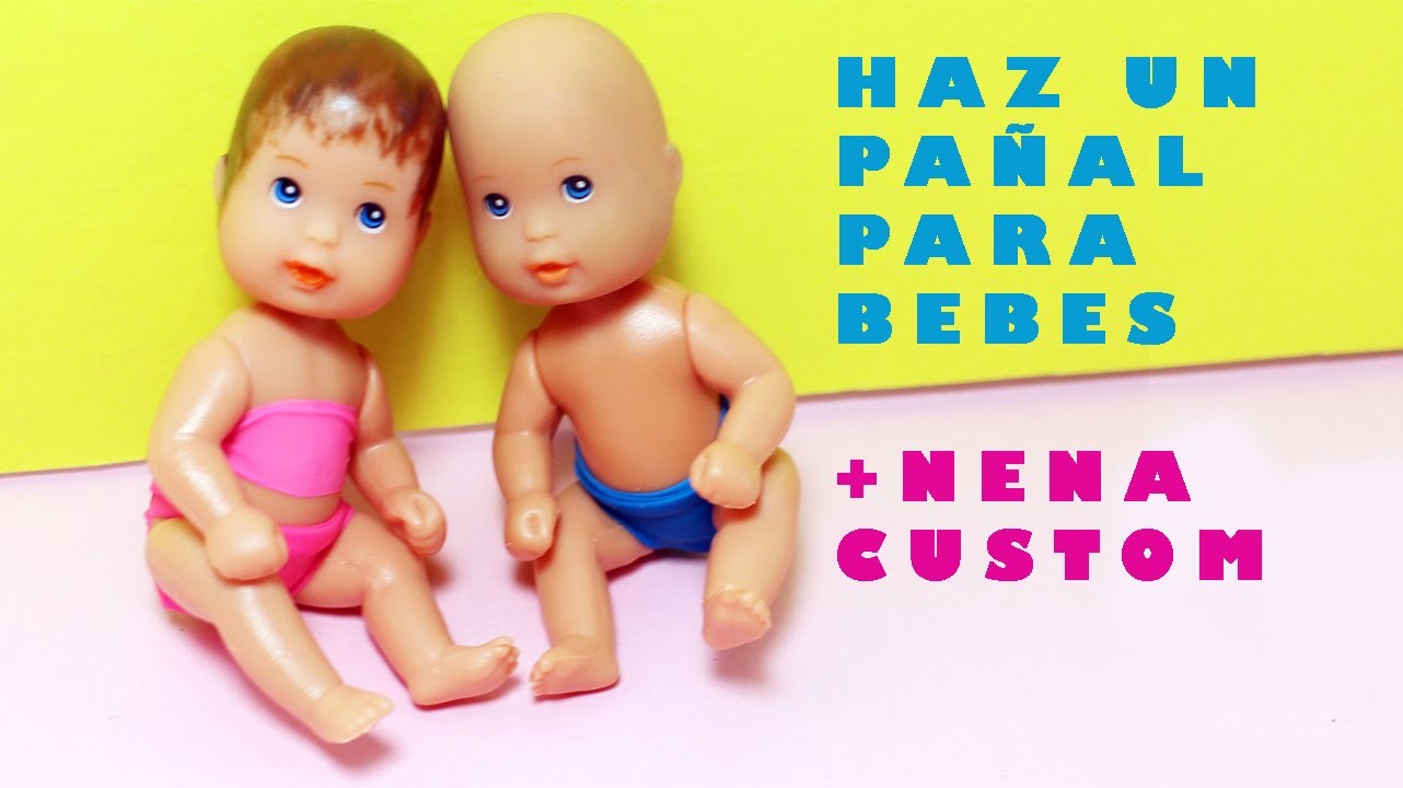 Cómo hacer pañales para los bebes de Barbie - Manualidades para muñecas