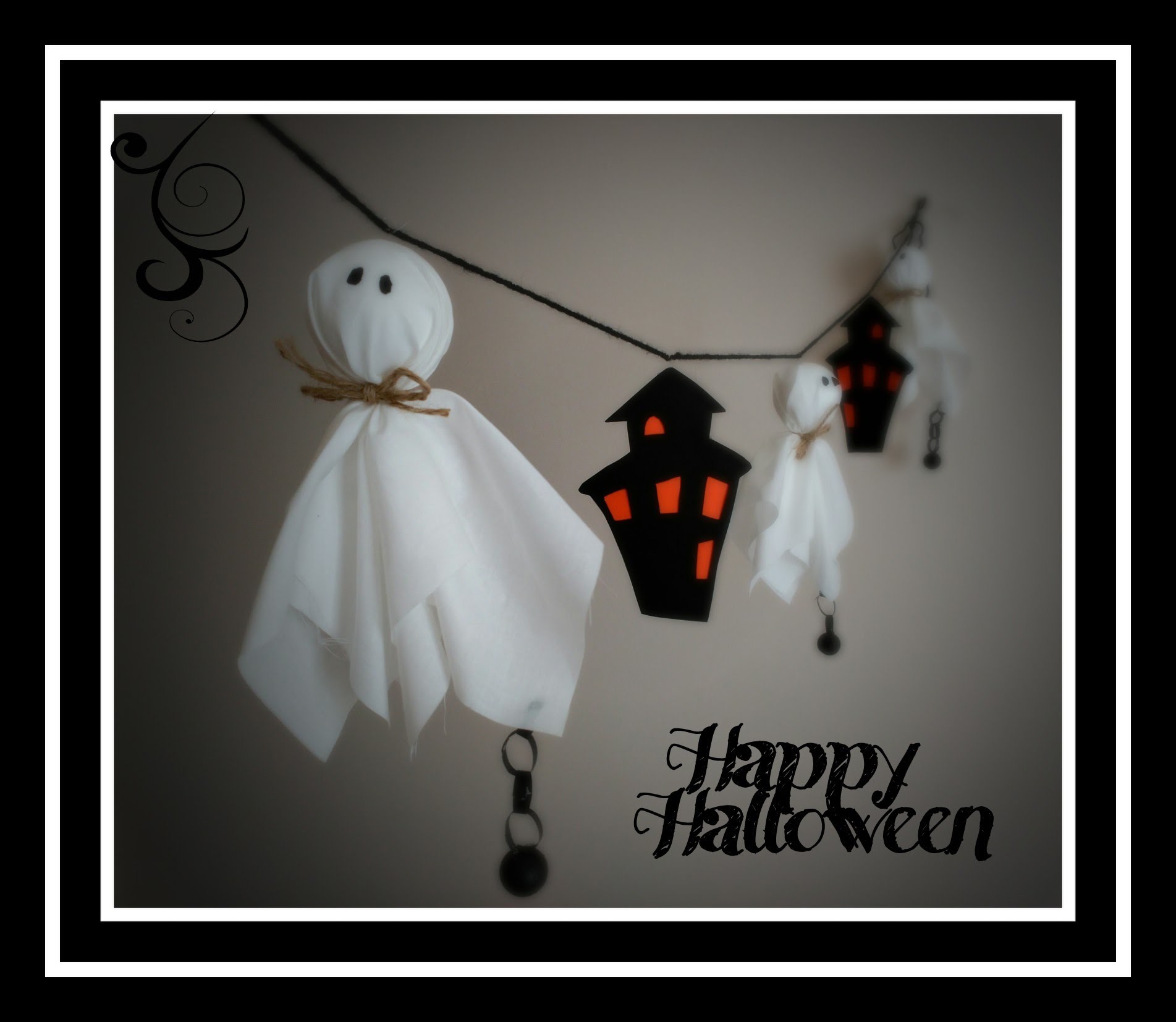 Manualidades Halloween. Decoración infantil. Guir