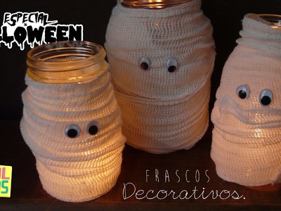 DIY ♡ Frascos Momias para halloween.
