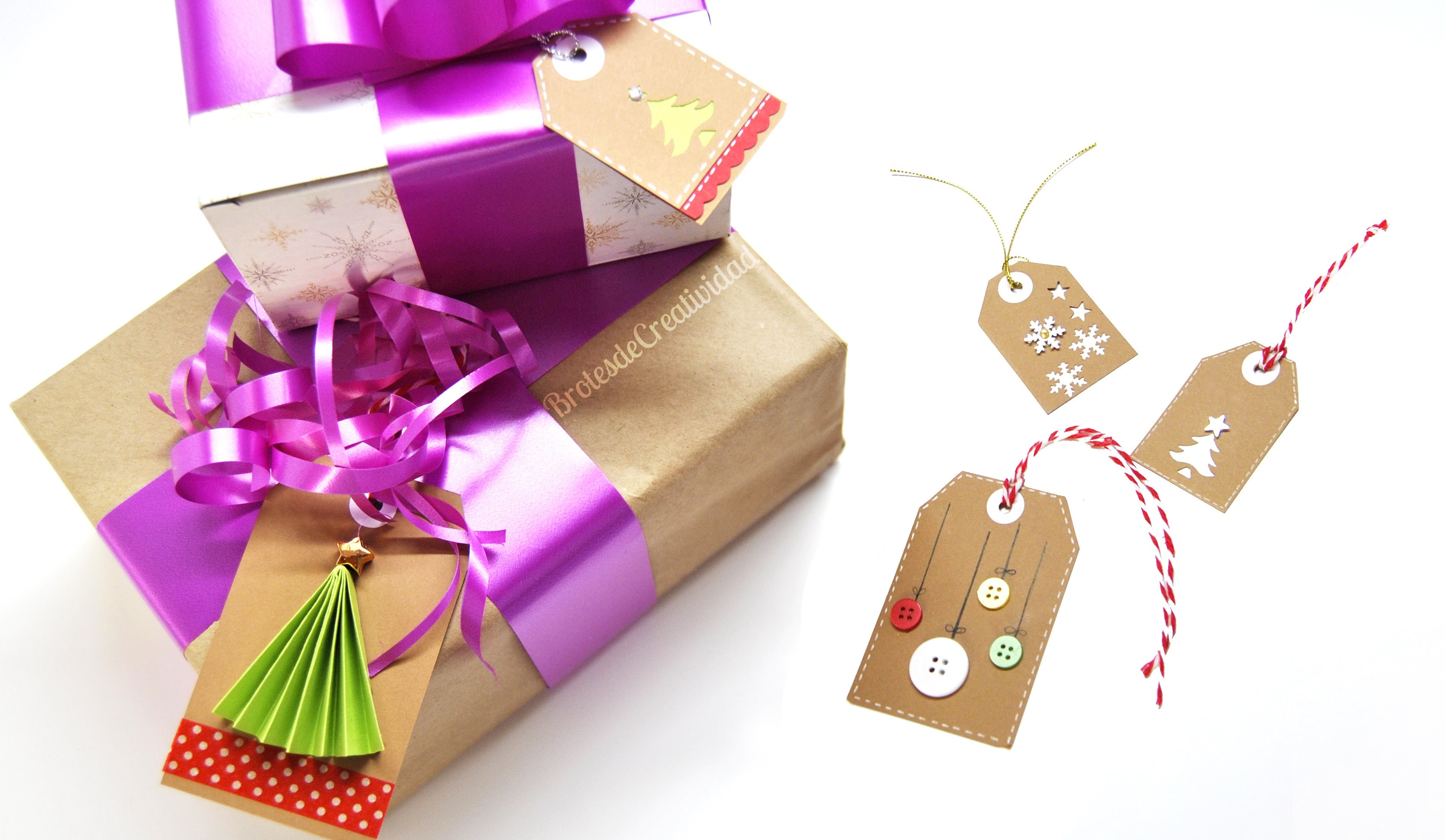 DIY : Etiquetas navideñas fáciles para poner en los regalos