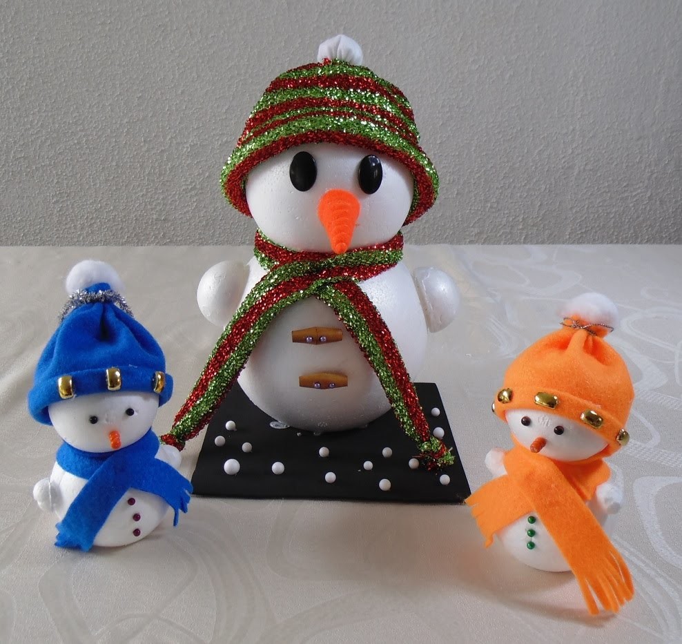 Manualidades de navidad - Cómo hacer un muñeco de nieve