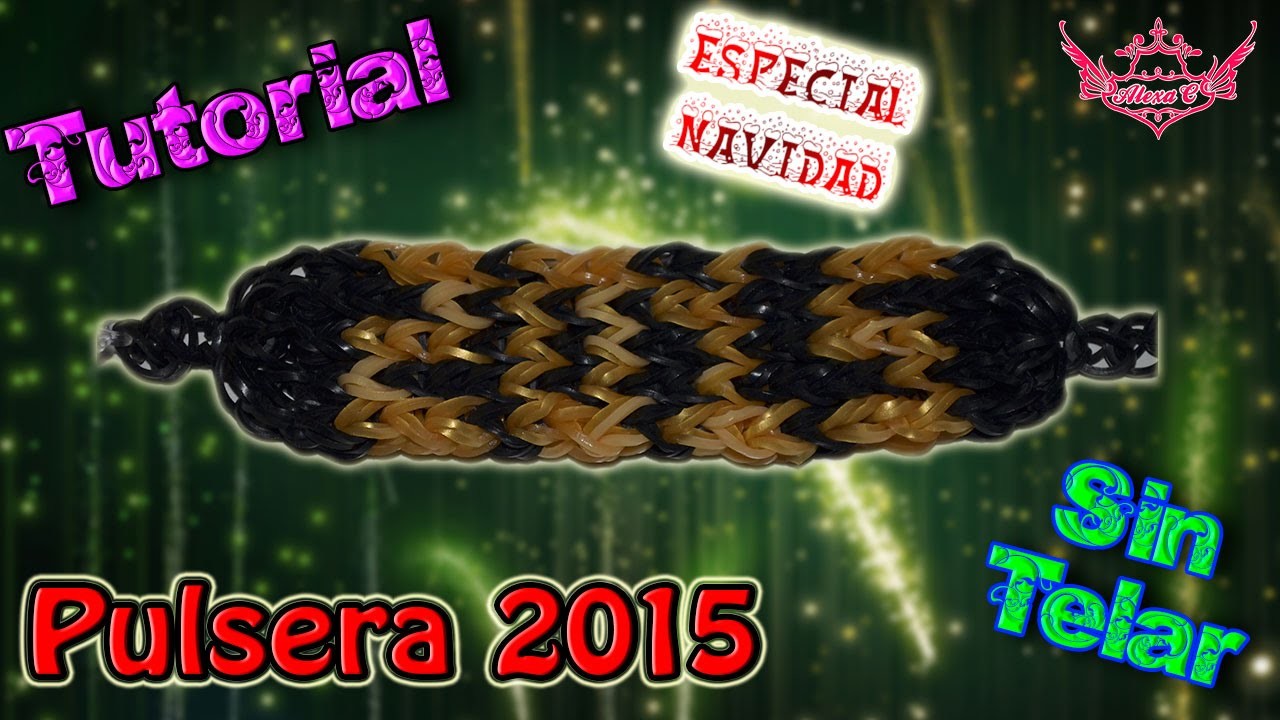 ♥ Tutorial[ESPECIAL NAVIDAD]: Pulsera 2015 (con ganchillo) ♥