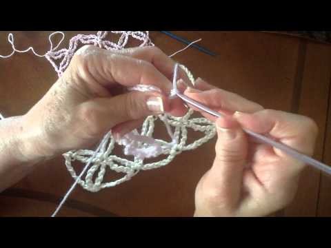 Como hacer Punto Flor en Crochet (variación punto alto cuádruple y cadenetas)