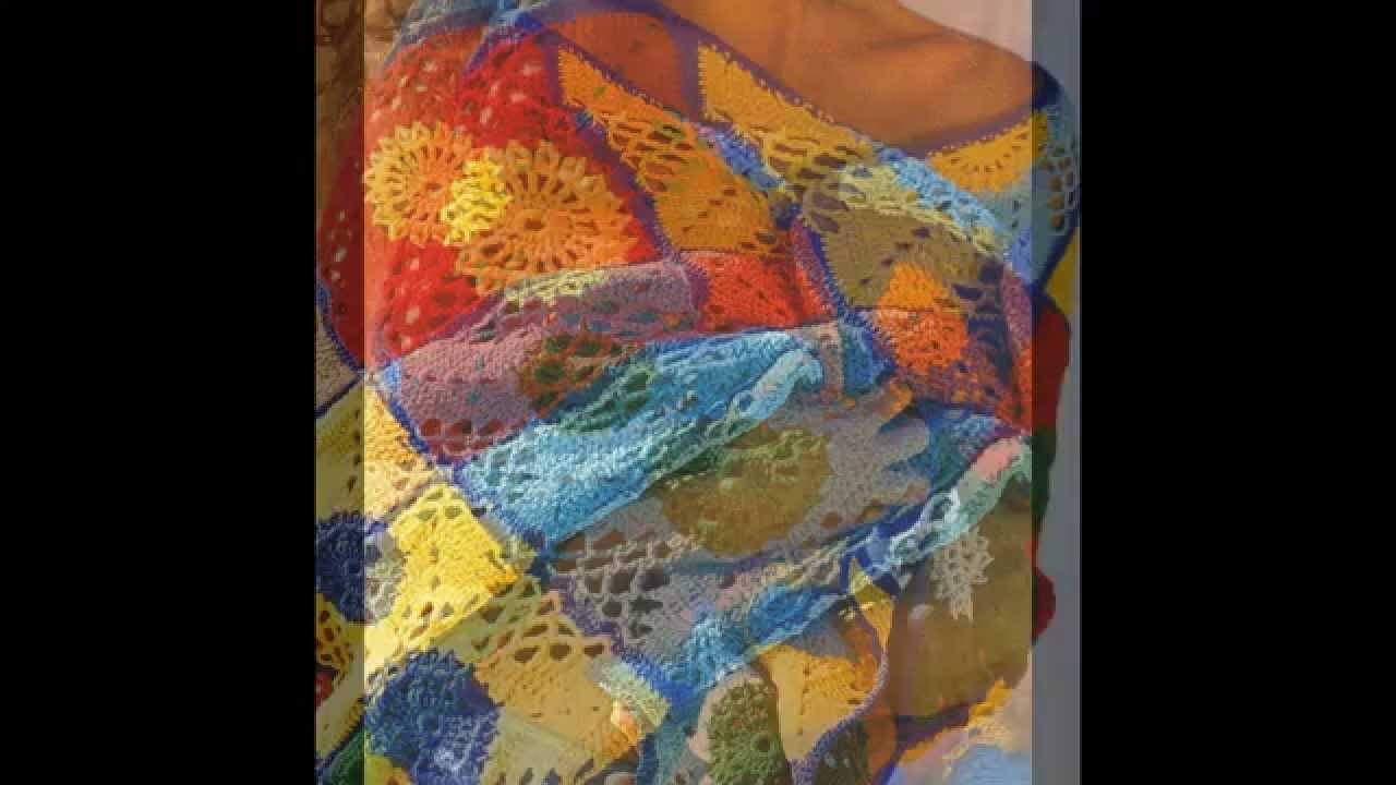 Como Tejer Manta Multicolor Cuadros a crochet