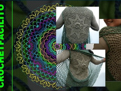 CROCHET - 11. UNA FLOR GIGANTE EN TU ESPALDA. A BIG FLOWER ON YOUR BACK !!