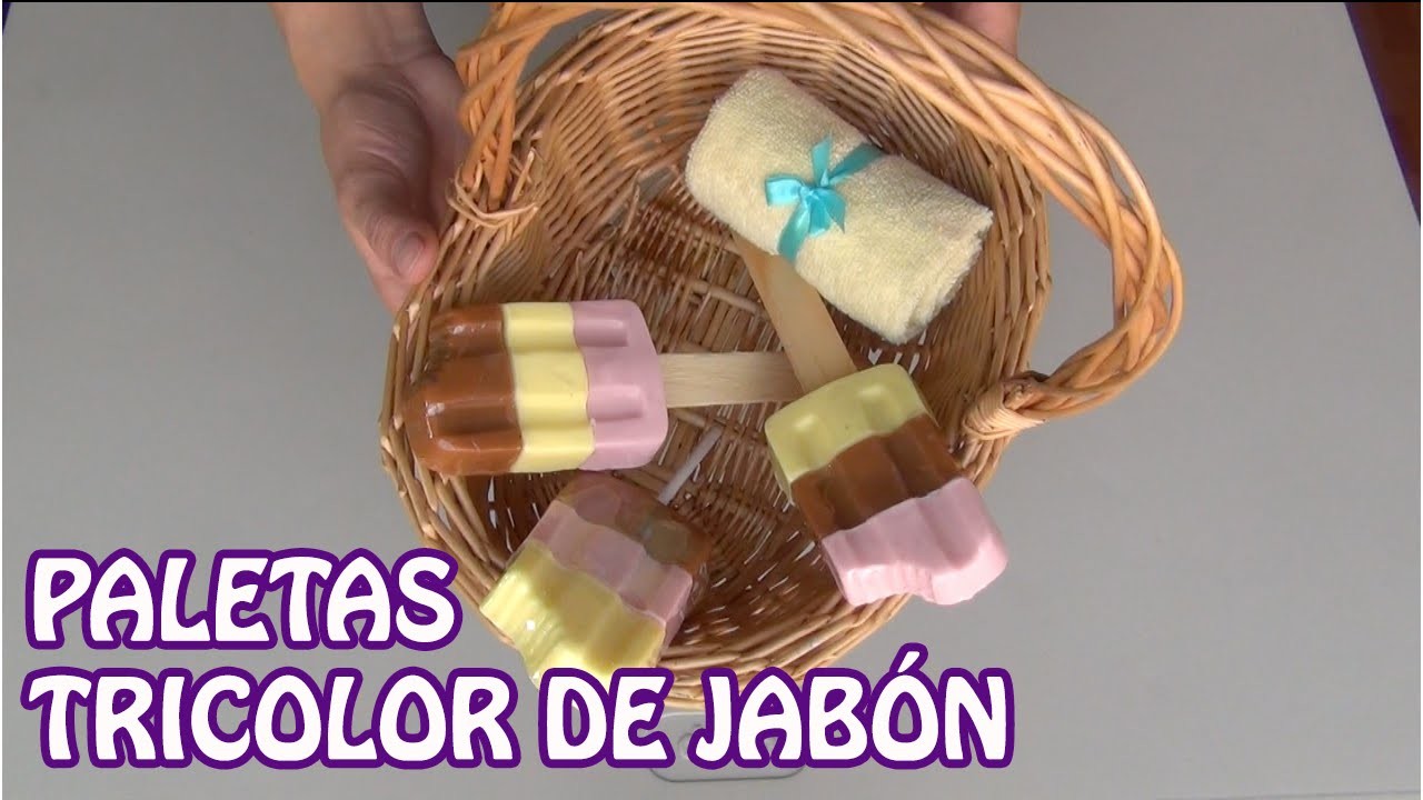 Elabora unas paletas tricolor de jabón - Ole Arte Manualidades