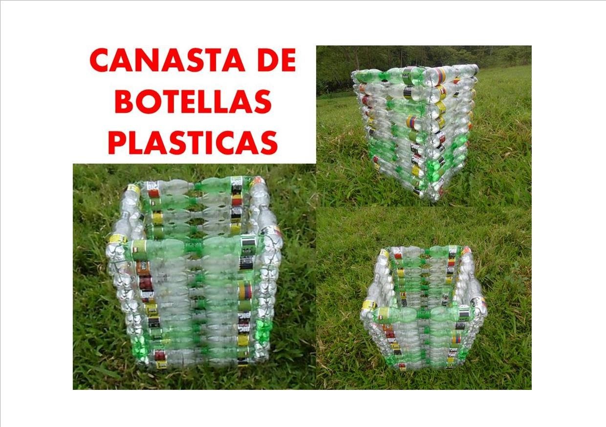 MANUALIDADES _ Como hacer una canasta con botellas recicladas - RECICLAJE