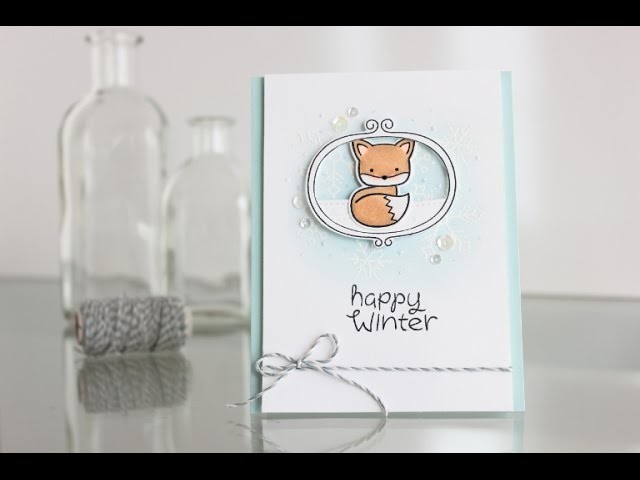 Winter card with Lawn Fawn