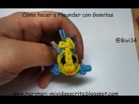 DIY Rainbow Loom Flounder de La Sirenita ¡en español!