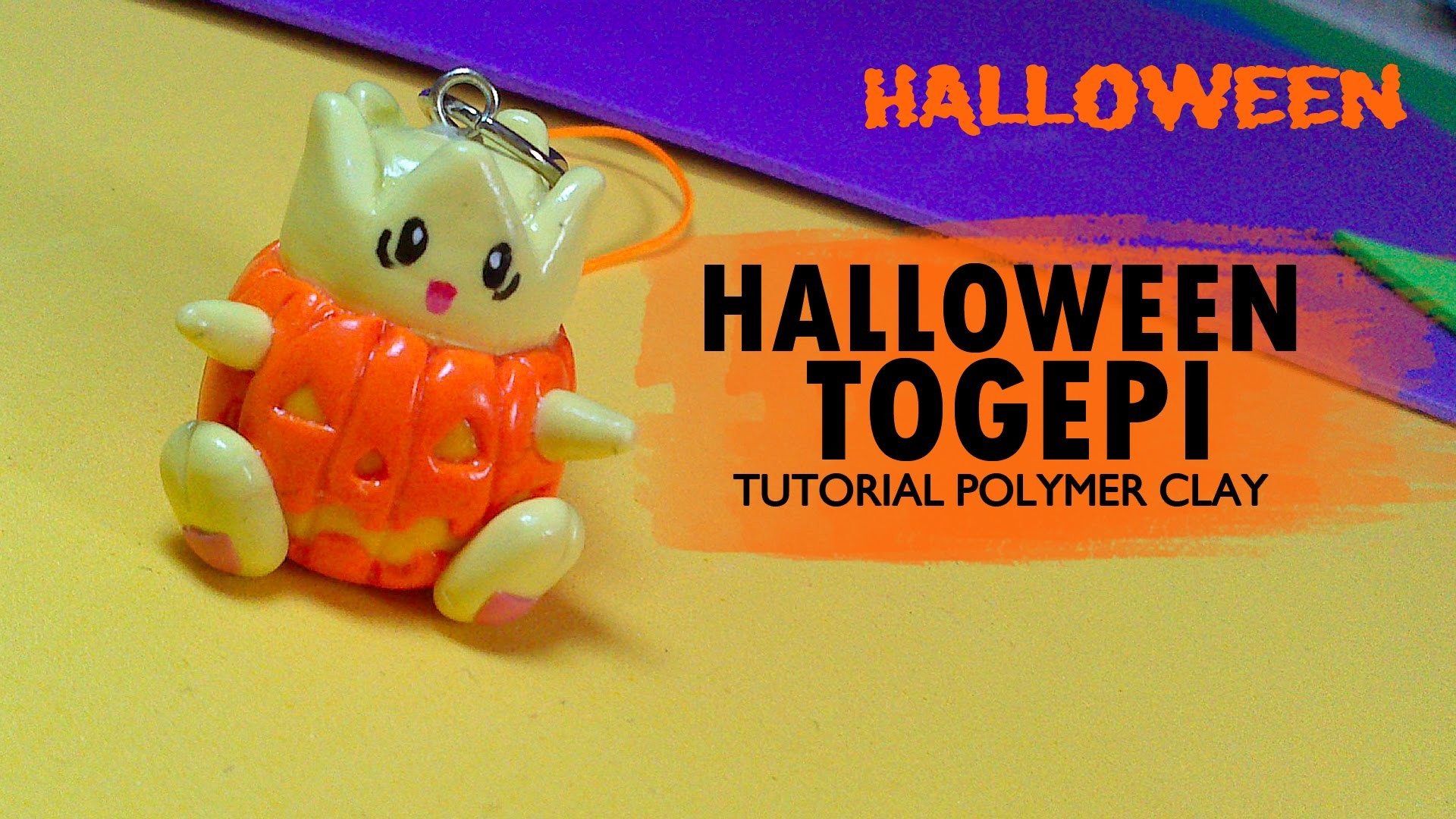 Halloween Togepi Polymer Clay Tutorial. Arcilla polimérica