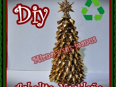 Diy.Como realizar un arbolito navideño reciclando. Diy.How to make a Christmas tree recycling.