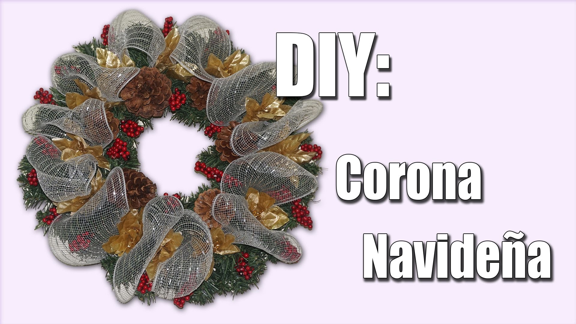 DIY: Corona Navideña Económica.Cheap Christmas Wreath!