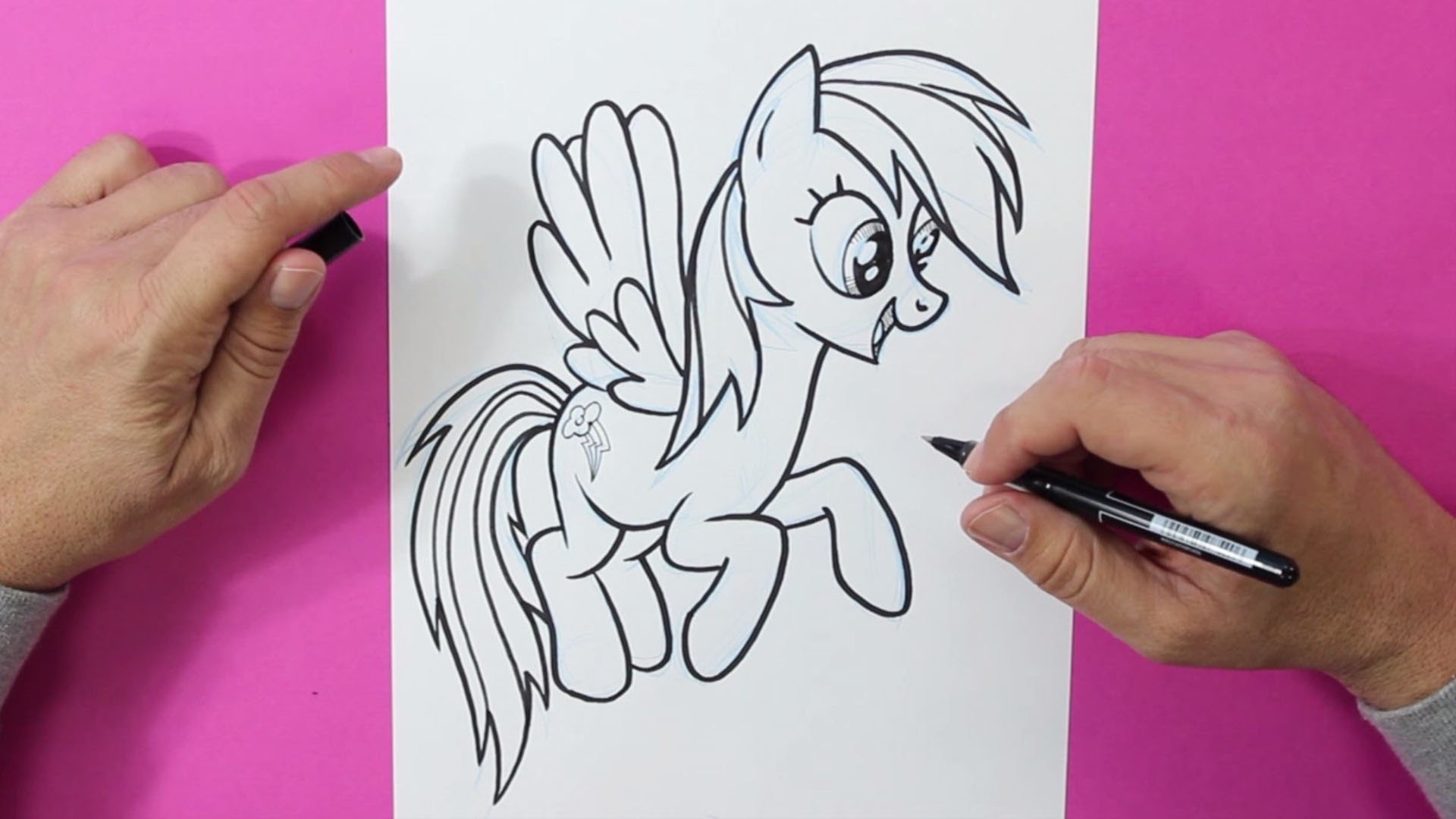Cómo dibujar a Rainbow Dash (My Little Pony) - How to draw Rainbow Dash
