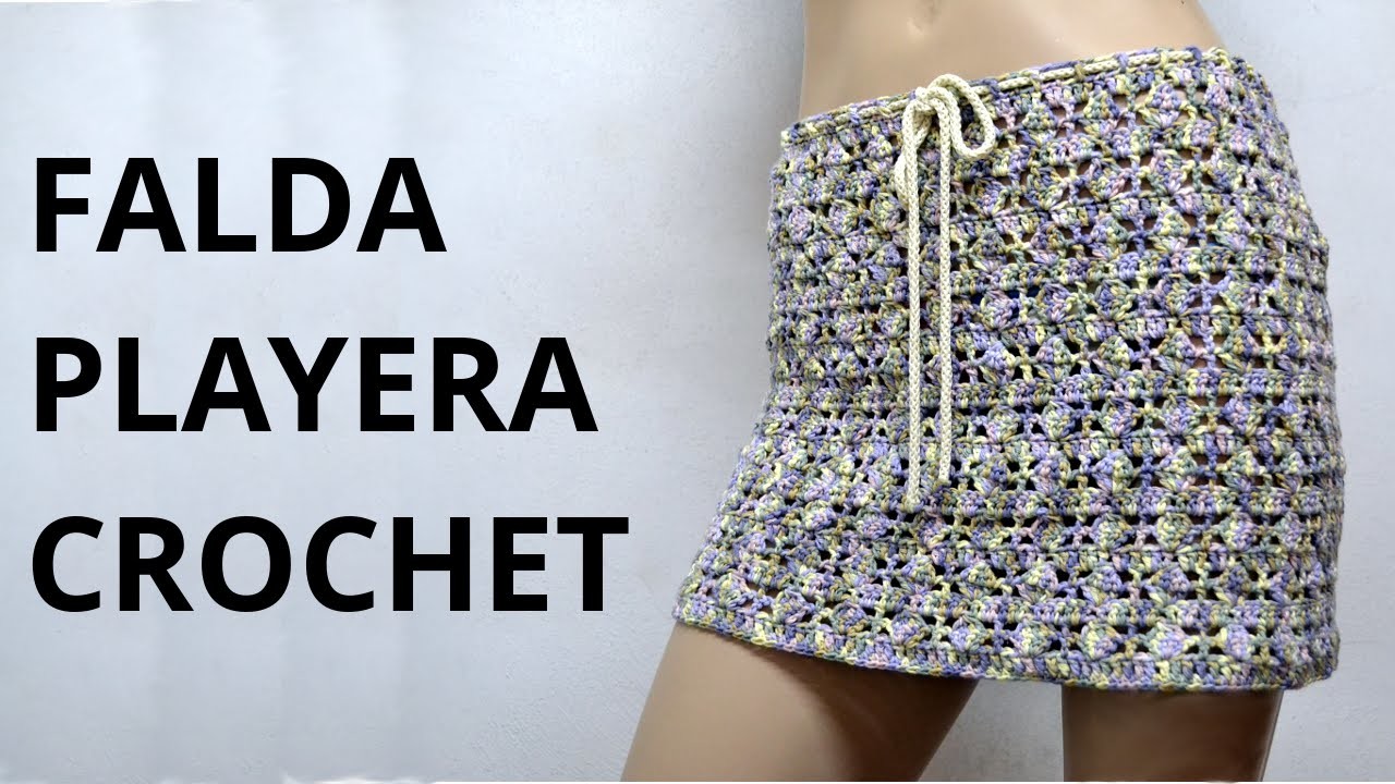 Falda Playera en tejido crochet tutorial paso a paso.