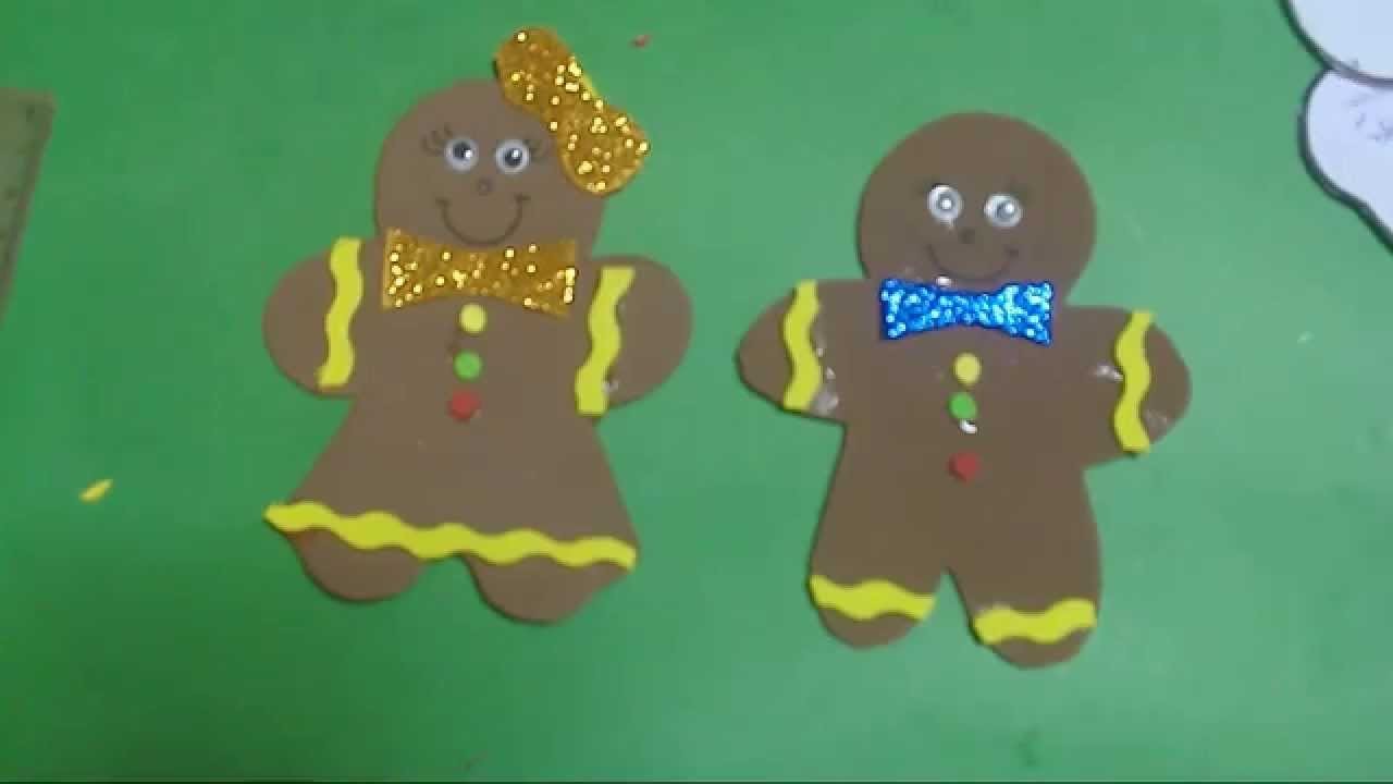 Manualidades para navidad paso a paso,christmas craft,galletas de gengibre, Niña