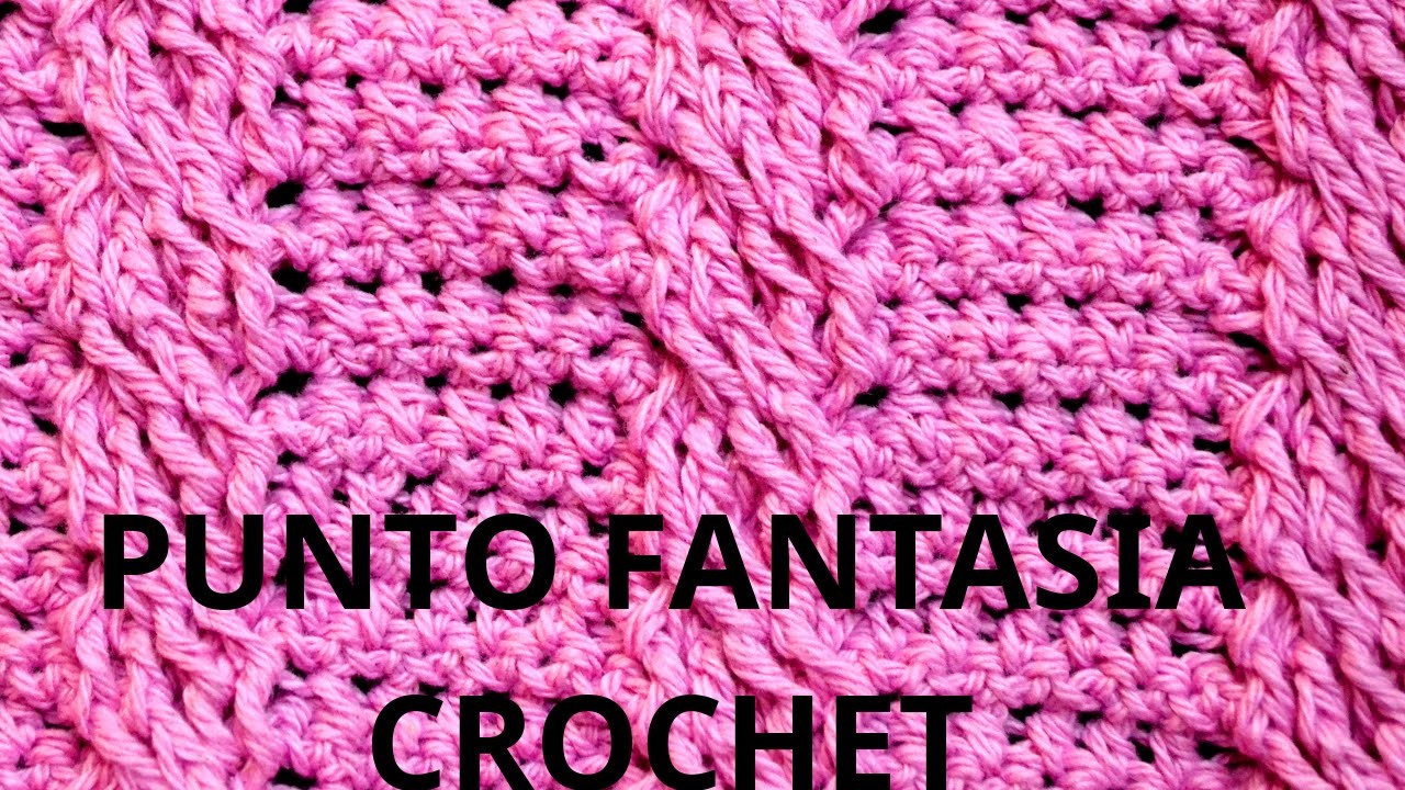 Punto Fantasía N° 61 en tejido crochet tutorial paso a paso.
