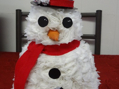 Como hacer un arbolito de navidad muñeco de nieve. DIY snowman tree