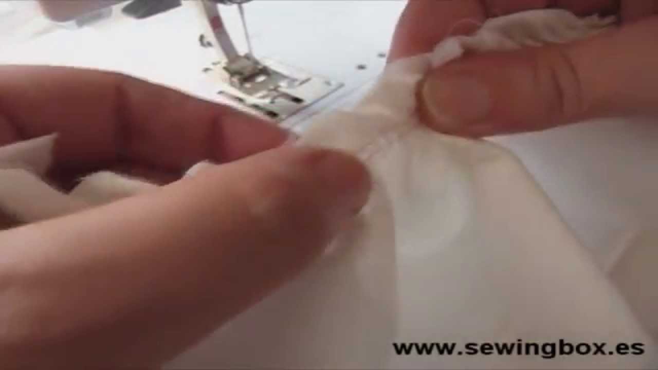 Como hacer un arrugado a máquina.Sewing box