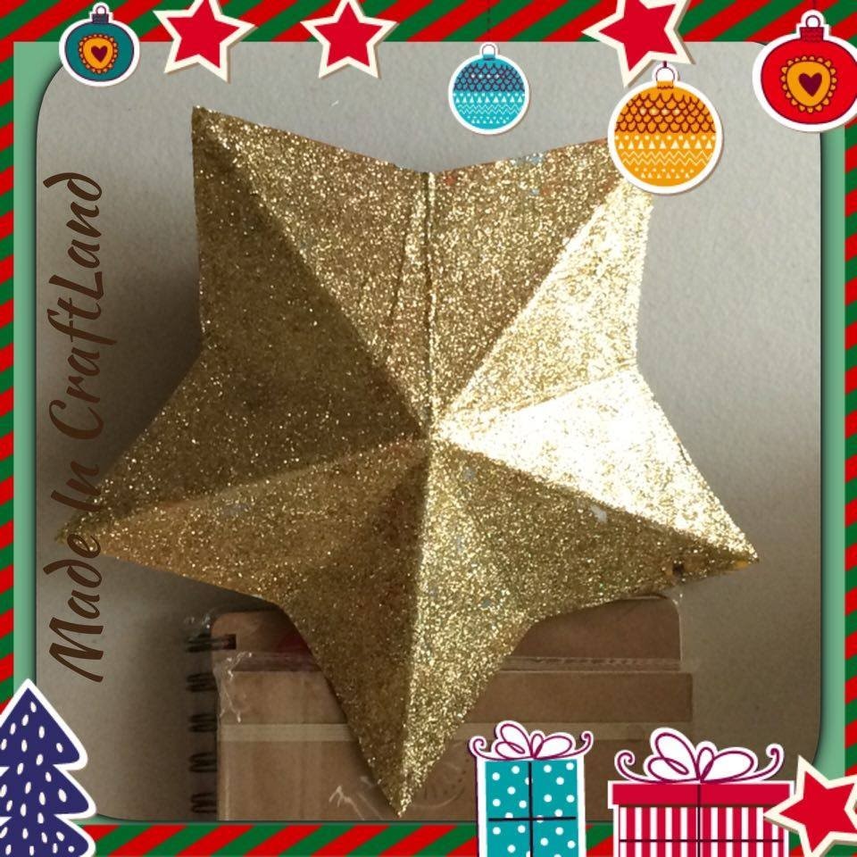 DIY. Estrella para árbol de navidad con carton
