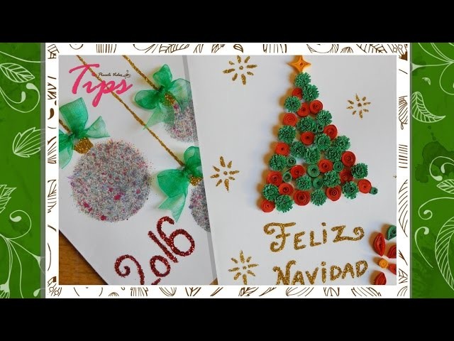 Tarjetas navideñas - DIY - Manualidades de Navidad - Filigrana ♥