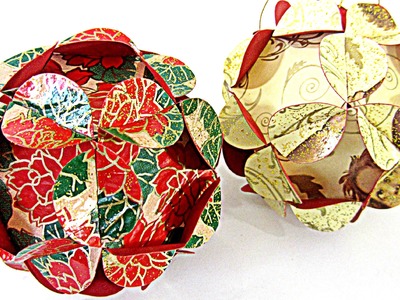 Cómo hacer adornos (esferas) de Navidad. Christmas ornament sphere