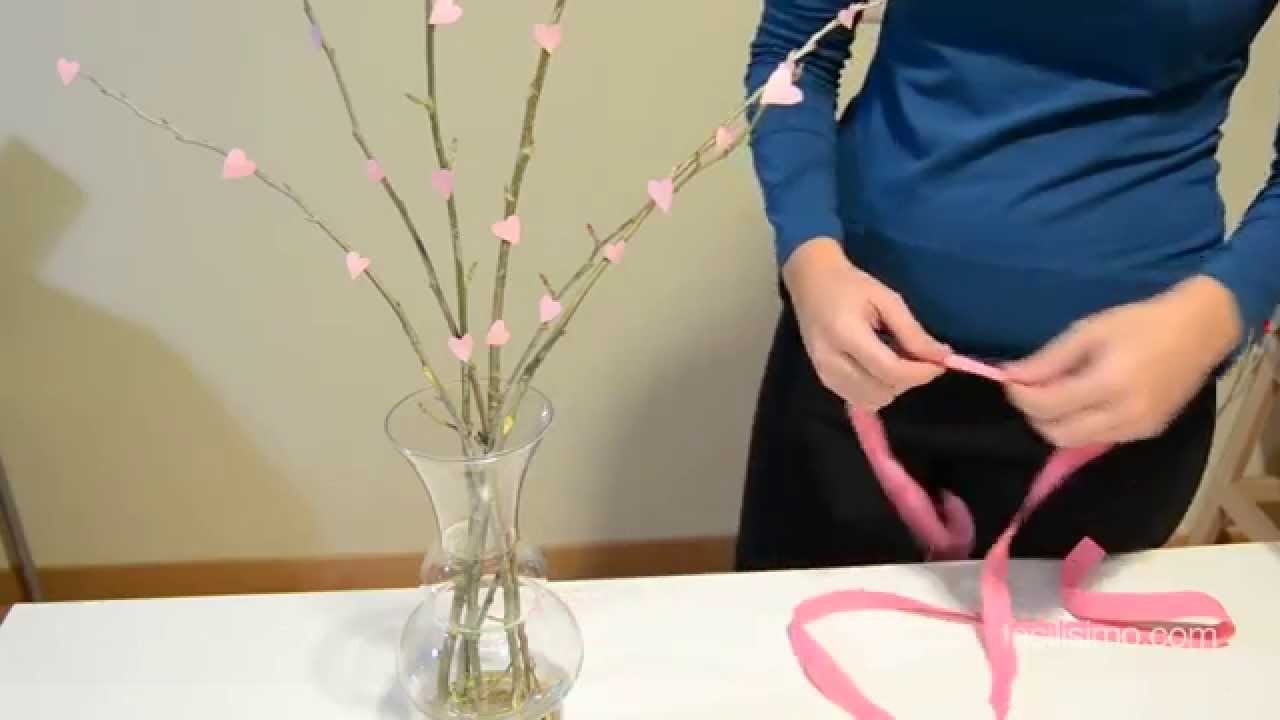 Cómo hacer ramas de cerezo con corazones | facilisimo.com