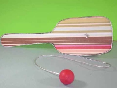 Como hacer una Raqueta con pelota (paddle ball)