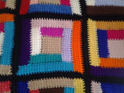 Crochet (ganchillo) tunecino cabaña de troncos #tutorial DIY