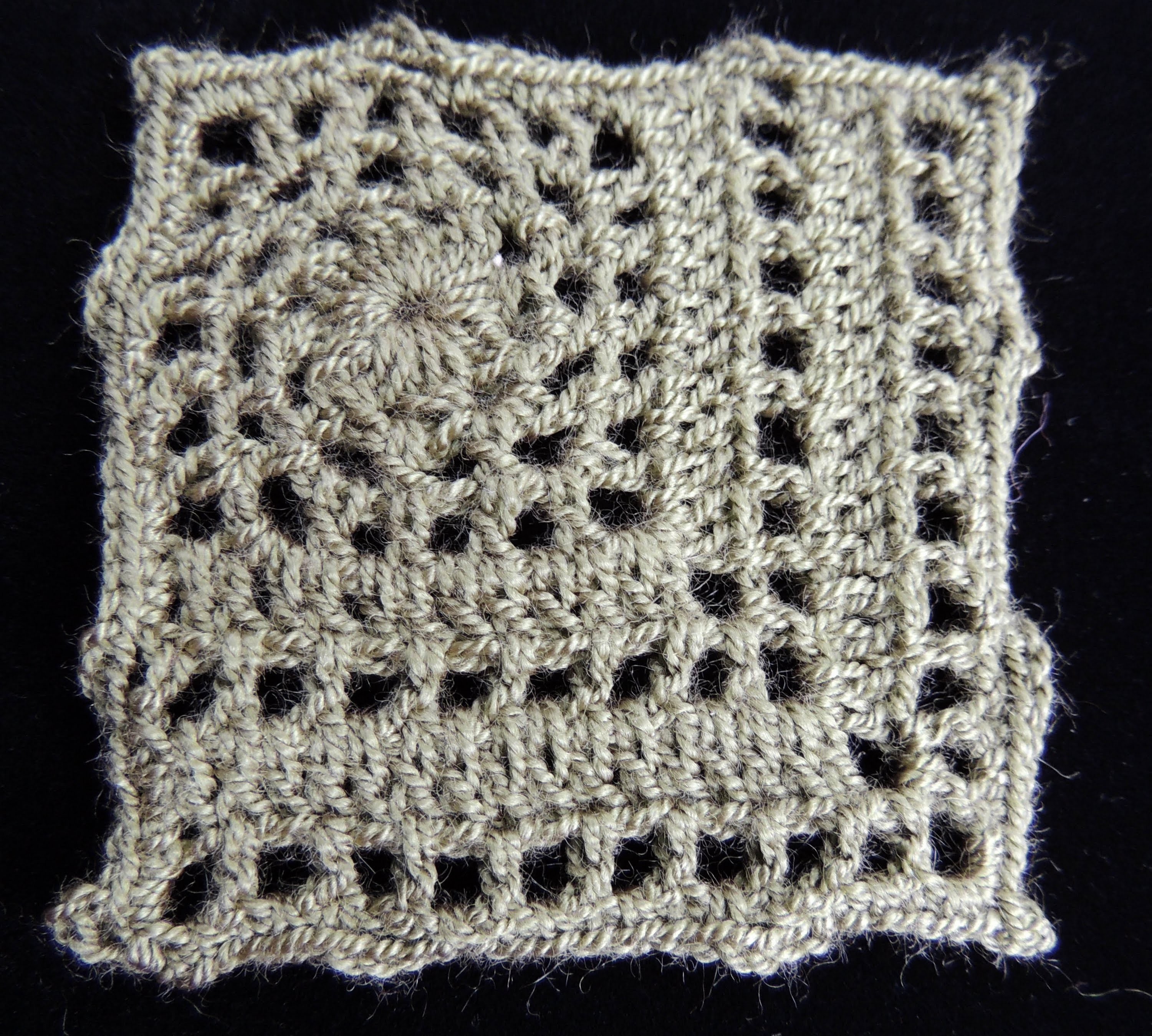 Crochet : Motivo #5. Cuadrado.  Parte 2 de 2