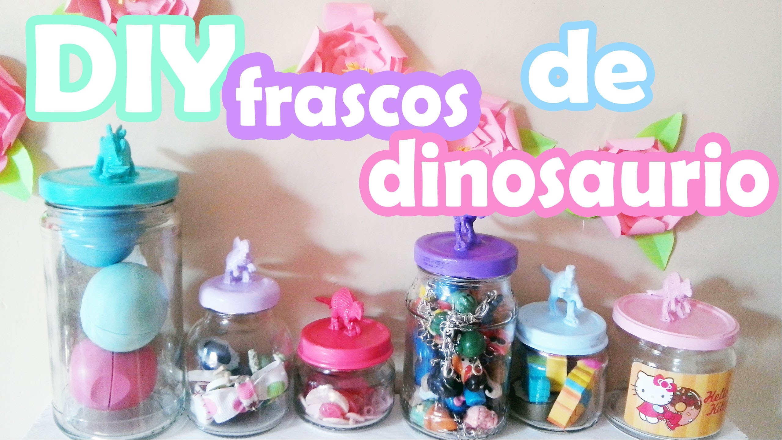 DIY ♥ Frascos de dinosaurio ♥