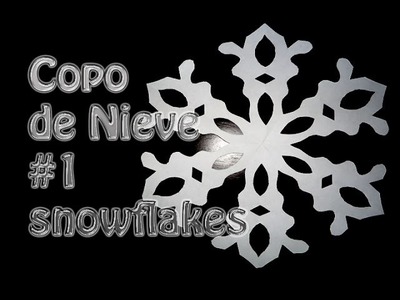 Kirigami como hacer un copo de Nieve de papel # 1--snowflakes --DIY