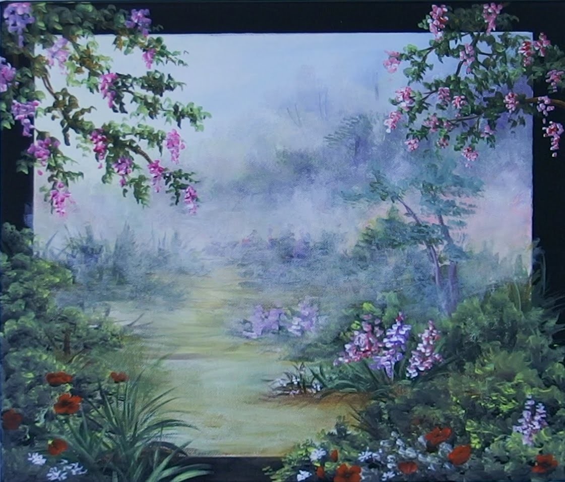Pintar paisaje con acrílicos , Painting landscape with acrylics