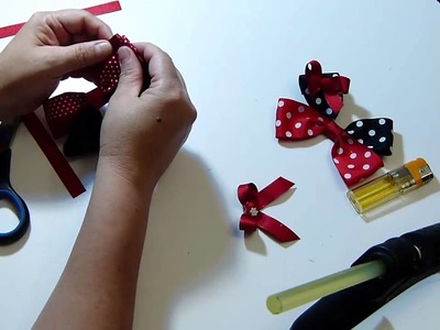 Tutorial moños sencillos en cinta para el cabello. easy ribbons tutorial
