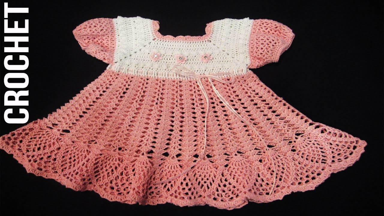VESTIDOS BEBE Tejidos en Crochet Ganchillo Parte 2 ( diseños )