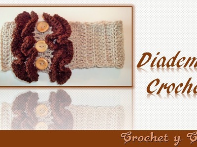 Diadema – vincha fruncida tejida a crochet