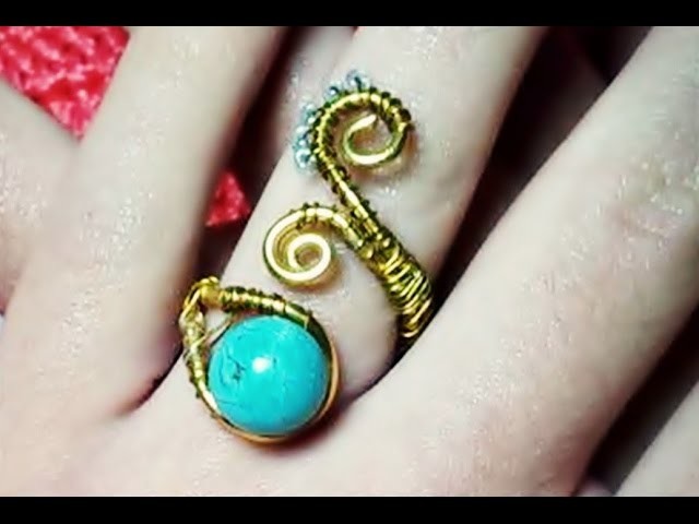 DIY anillo alambre dorado VERANO